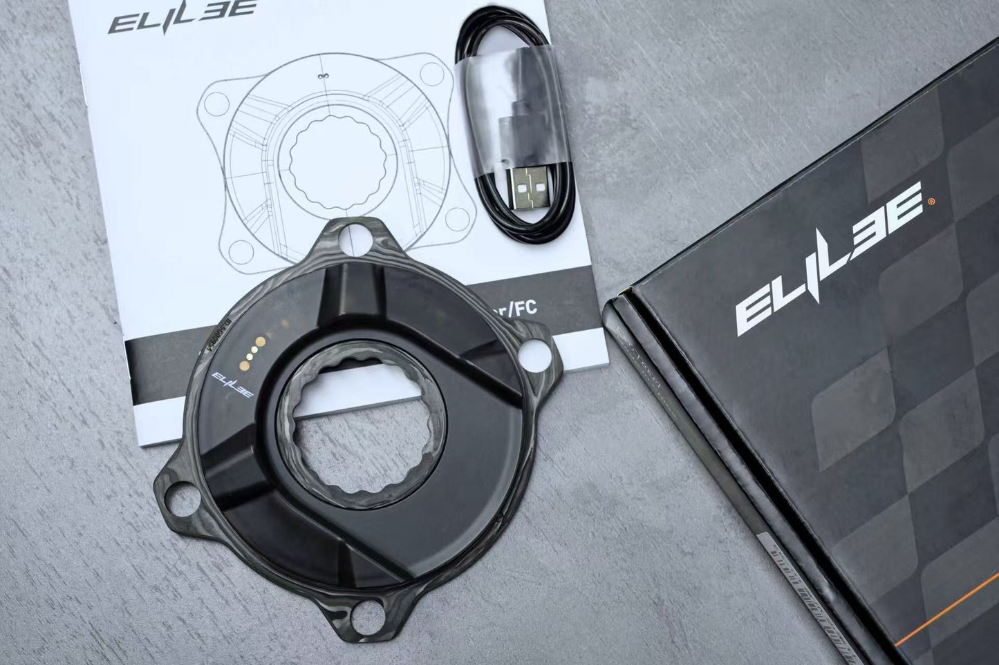 Elilee EK01 Carbon 4-Bolt 110BCD Power Meter