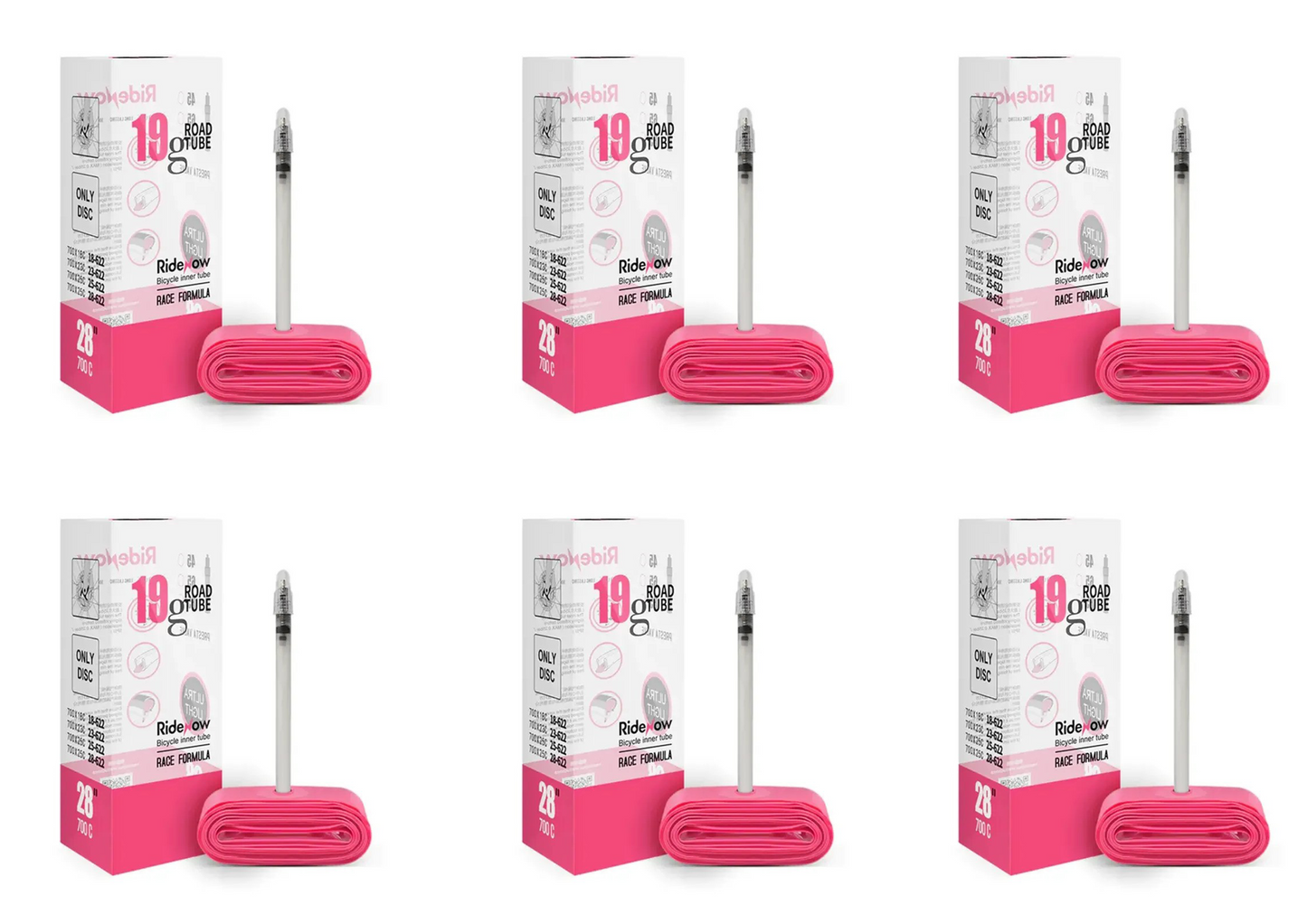 RideNow Ultralight TPU Bike Inner Tubes — Pack of 6