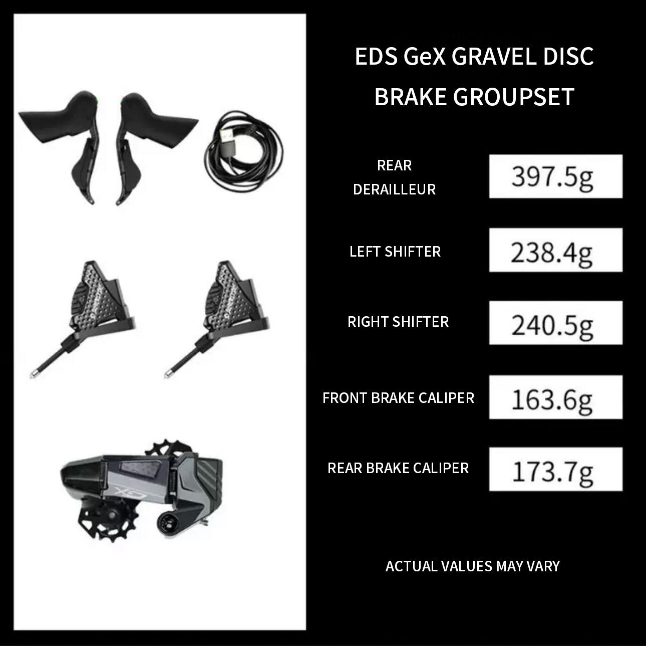 Wheeltop EDS GeX Gravel Disc Brake Groupset