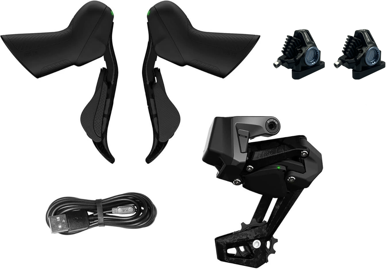 Wireless EDS TX RA7000 1x Carbon Fiber Disc Brake Groupset